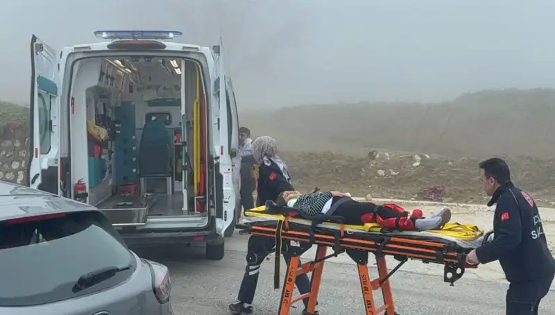 Düzce'de Sisi Beklemeden İlk Hareket: İki Araç Çarpıştı, 6 Yaralı!